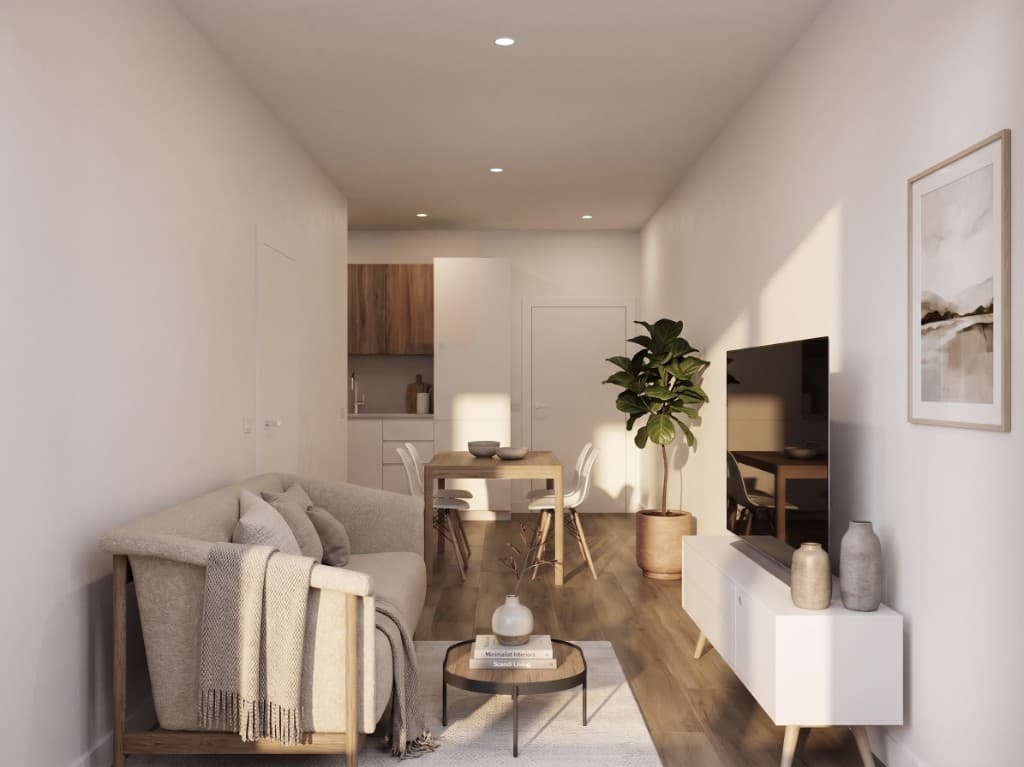 Salón de vivienda de 1 habitación en Valencia Nord Residence